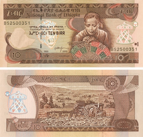 Picture of Ethiopia 10 Birr P48 Unc