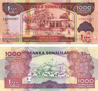 Picture of Somaliland 1000 Shillings 2011 P20 Unc