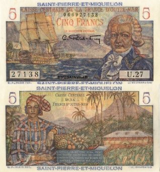 Picture of St Pierre et Miquelon 5 Francs P22 Unc