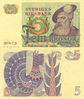 Picture of Sweden 5 Kronor 1965-81 P51 Unc