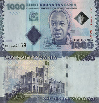 Picture of Tanzania 1000 Shilingi 2010 P41 Unc