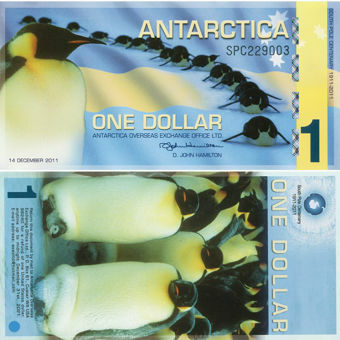 Picture of Antarctica 1 Dollar 2011 Plastic