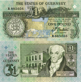 Picture of Guernsey £1 nd (1991) P52 Unc