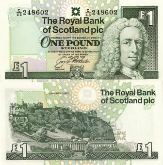 Picture of Royal Bank Scotland £1 1996 W Wmk P351c Unc