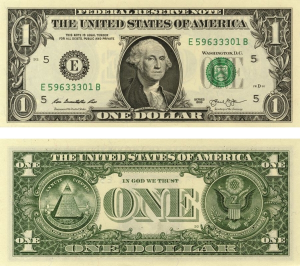 Picture of United States of America, 1 Dollar 2013 P537 Unc