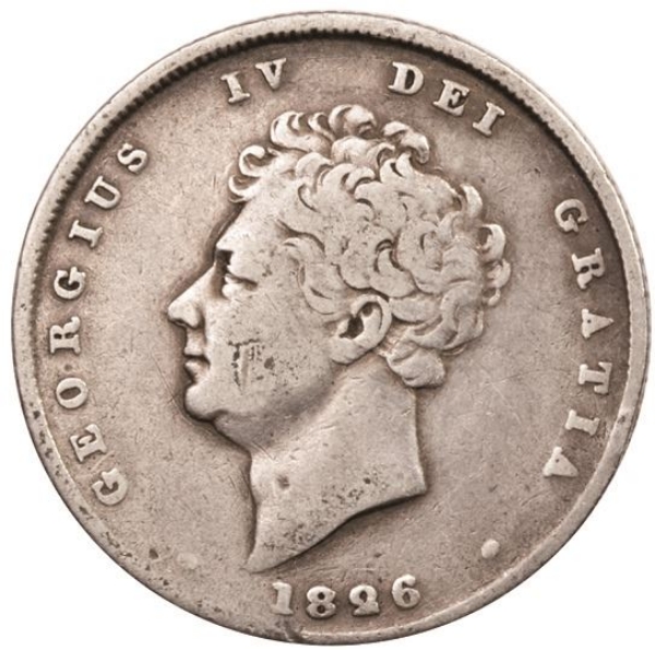 Picture of George IV, Shilling (Bare Head) Very Good