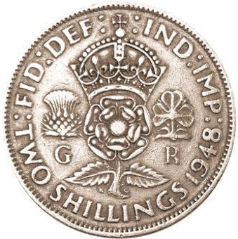 Picture of George VI, Florin Collection 1947-1951 Cupronickel
