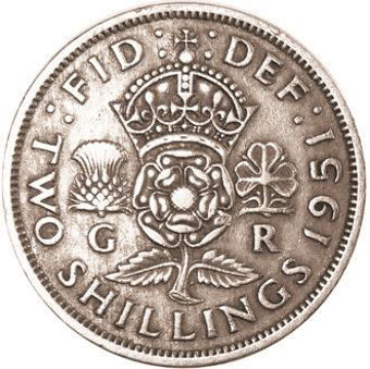 Picture of George VI, Florin Collection 1947-1951 Cupronickel