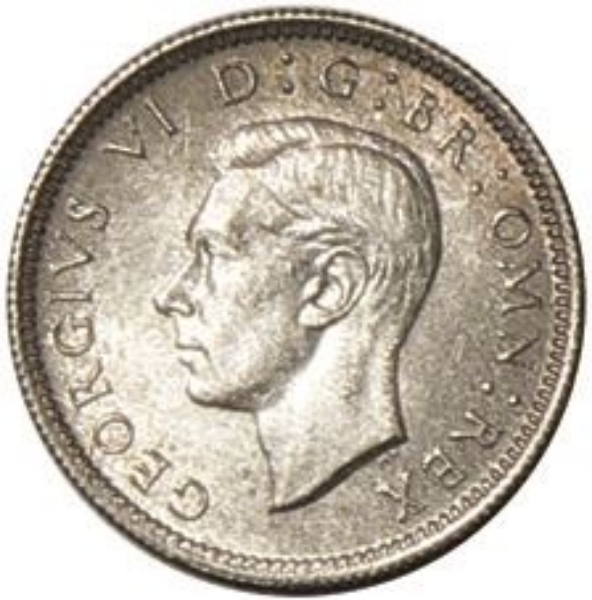 Picture of George VI, Sixpence 1946 Gem Unc