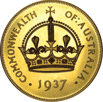 Picture of Australia, Edward VIII ,'Crown' Short Obv Legend, Goldine