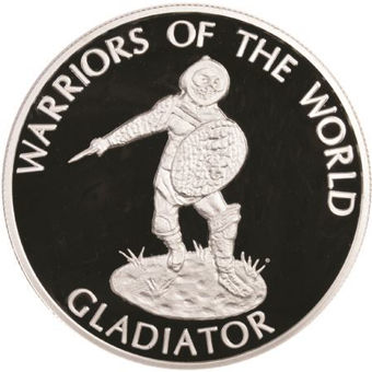 Picture of Congo, Roll of 12 Warrior Crowns Proof Silver Plated