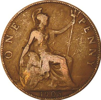 Picture of Edward VII, Penny 1905 Very Good