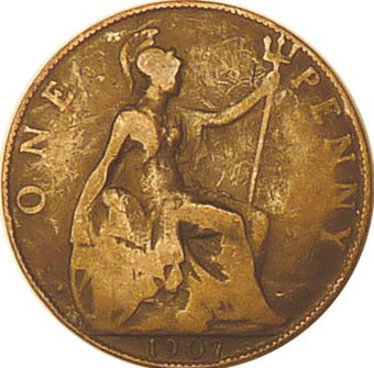 Picture of Edward VII, Penny 1907 Very Good