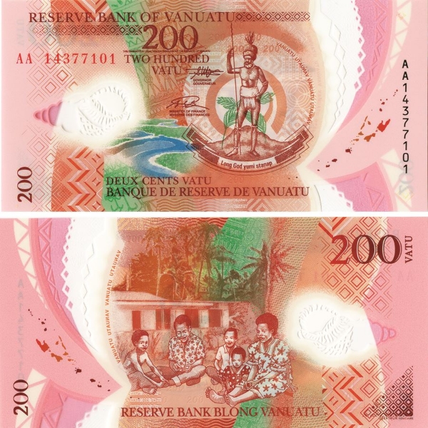 Picture of Vanuatu 200 Vatu P14 Plastic