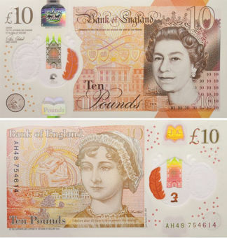 Picture of Victoria Cleland £10 2017 B415 Jane Austen Polymer Unc