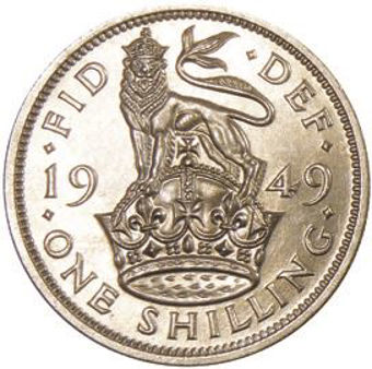 Picture of George VI, Shilling 1949 (English reverse) Choice Unc