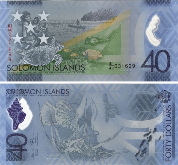Picture of Solomon Islands 40 Dollars P-New Polymer Unc