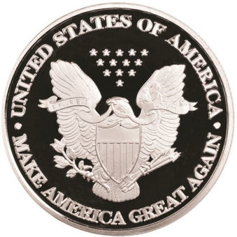 Picture of United States of America, Trump RWB Silver Coloured Medal