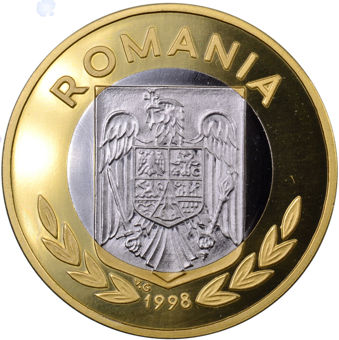 Picture of Romania, Ice Dance Olympics Piedfort Bi-Metal