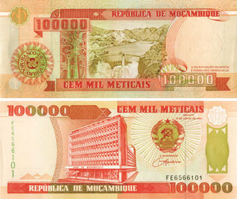 Picture of Mozambique High Value Quartet 50,000- 500,000 Meticais Unc