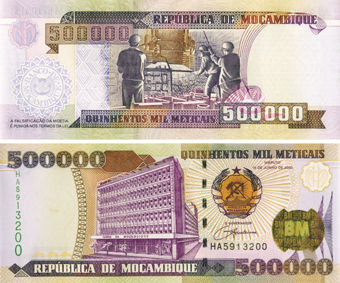 Picture of Mozambique High Value Quartet 50,000- 500,000 Meticais Unc