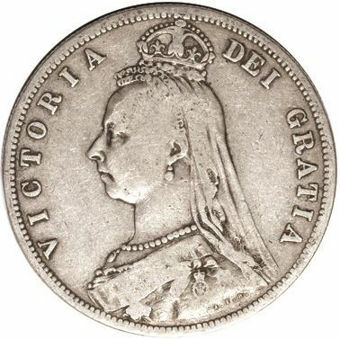 Picture of Victoria, Halfcrown (Jubilee Head) 1887-1892 VG
