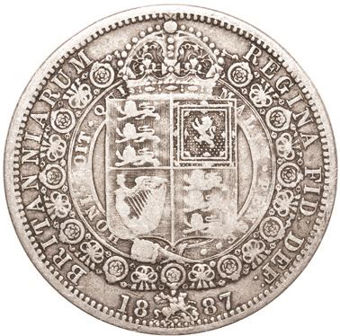Picture of Victoria, Halfcrown (Jubilee Head) 1887-1892 VG