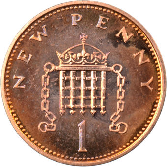 Picture of Elizabeth II, One Penny 1975 Proof