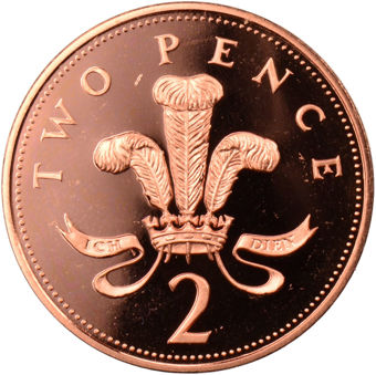 Picture of Elizabeth II, Two Pence 1993 Proof