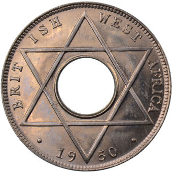 Picture of British West Africa  GVI 1950 KN 1/10 Penny BU