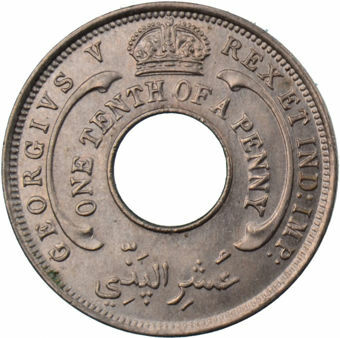 Picture of British West Africa 1/10 Penny 1928