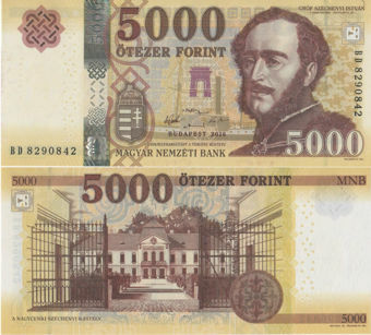 Picture of Hungary, 5000 Forint 2016 P-New Unc