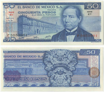 Picture of Mexico 50 Pesos 1981 P73 Unc