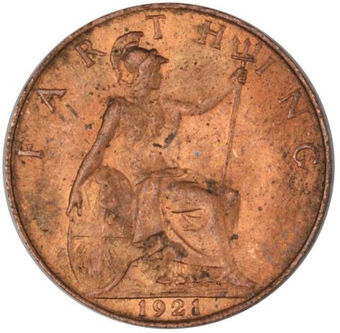 Picture of George V, Farthing 1921 Unc/Brilliant Unc