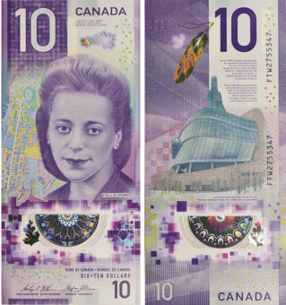 Picture of Canada 10 Dollars 2018 P-New Polymer Unc