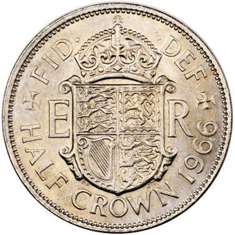 Picture of Elizabeth II, Halfcrown 1966 Unc