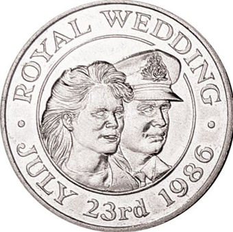 Picture of St. Helena and Ascension Islands, Andy & Fergie Double Country Crown 1986  Unc