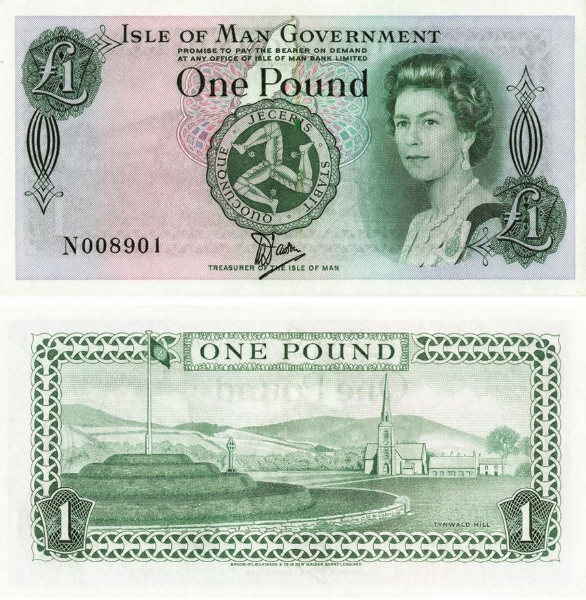 Picture of Isle of Man £1 Plastic P38 Unc