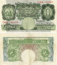 Picture of K O Peppiatt £1 4th Issue Threaded B260 Fine-VF