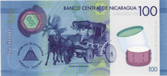 Picture of Nicaragua 10-100 Cordobas Polymer Unc
