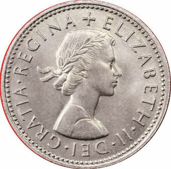 Picture of Elizabeth II, Scotland, Pair of Scottish Shillings 1966 BU