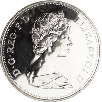 Picture of Elizabeth II, £5 (The Queen & Prince Philip) 1997 Silver Crownsized Proof