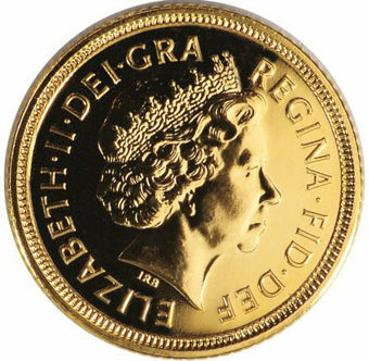 Picture of Elizabeth II, Half Sovereign 2004 Proof