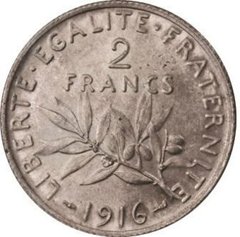 Picture of France, 3 Coin Set 1916 Extremely Fine