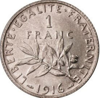 Picture of France, 3 Coin Set 1916 Extremely Fine