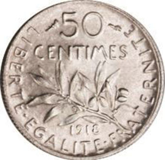 Picture of France, 3 Coin Set 1916 Extremely Fine