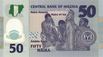 Picture of Nigeria 5- 50 Naira  Plastic Unc