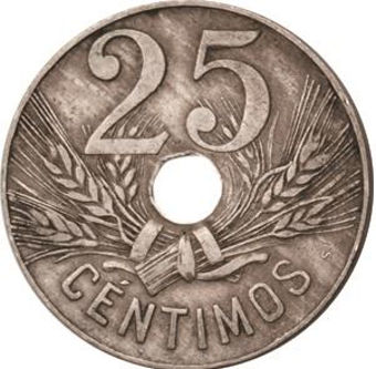 Picture of Spain, Pair of Spanish Civil War (25 Centavos) Coins