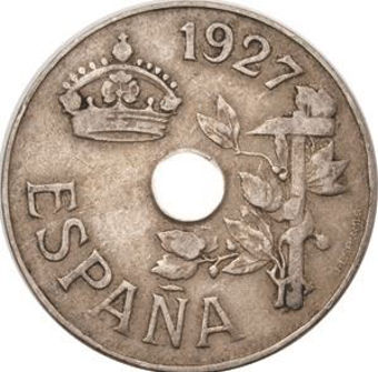 Picture of Spain, Pair of Spanish Civil War (25 Centavos) Coins
