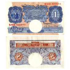 Picture of Blue/Pink Wartime £1 (B249), VERY FINE